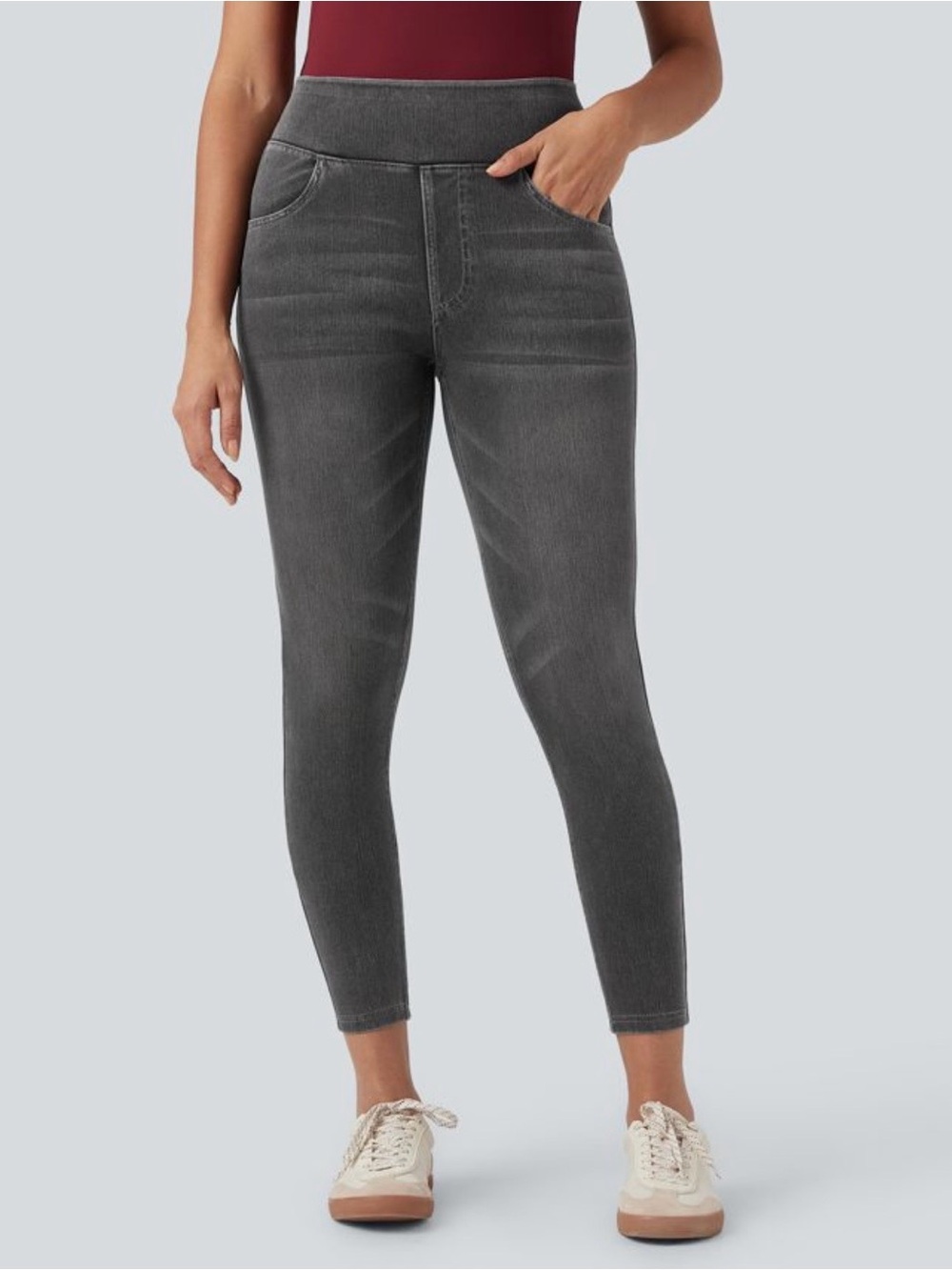 HALARA Women's Dark Gray High-Rise Jeggings
